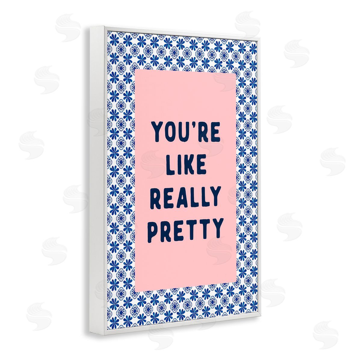 Lettered and Lined You're Like Really Pretty White Frame Giclee Art Print