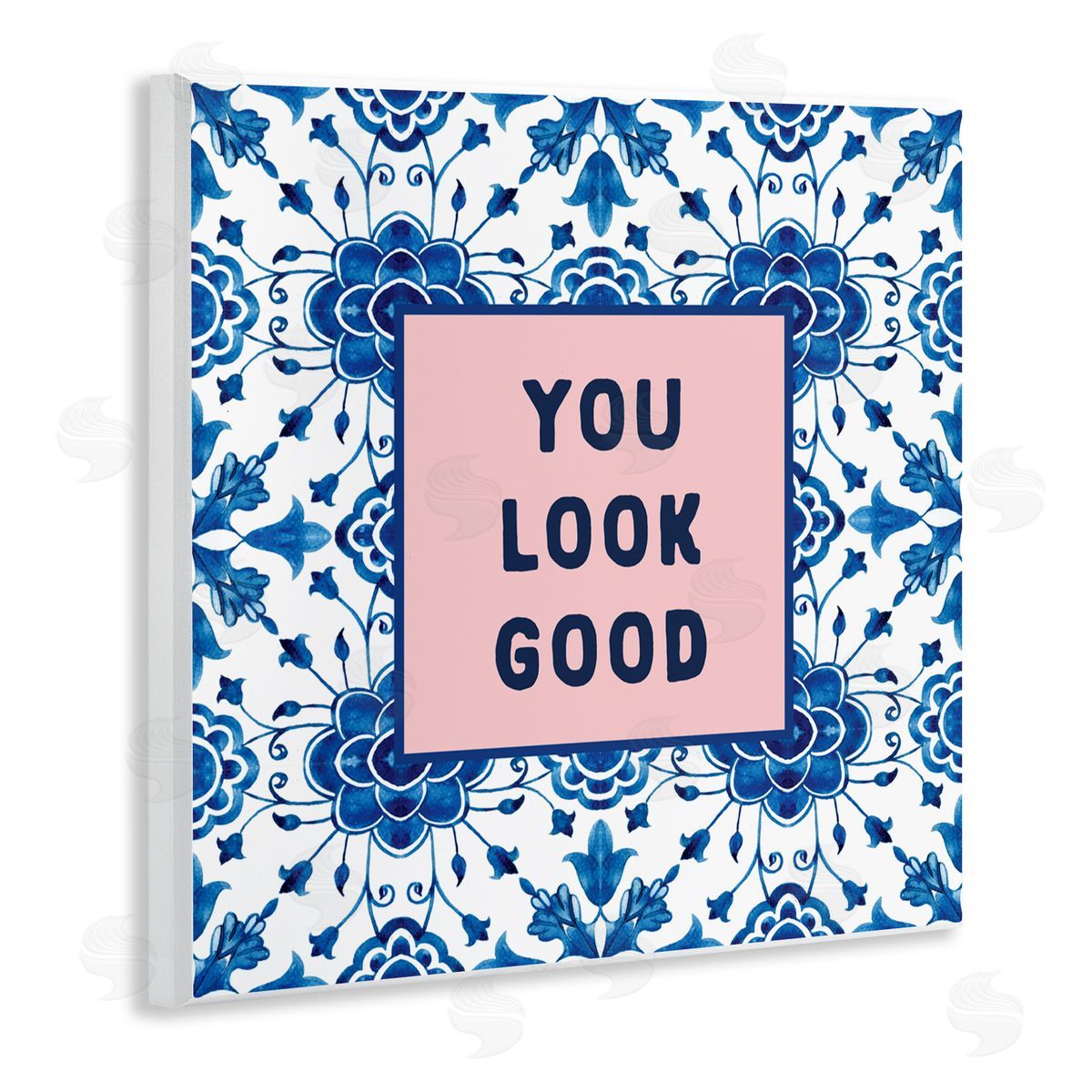 Lettered and Lined You Look Good Boho Pattern Wall Plaque Art Print