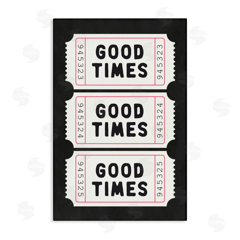 Lettered and Lined | Good Times Tickets on Black