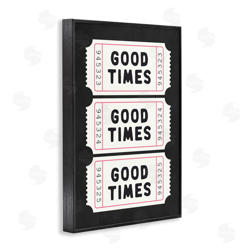Lettered and Lined | Good Times Tickets on Black