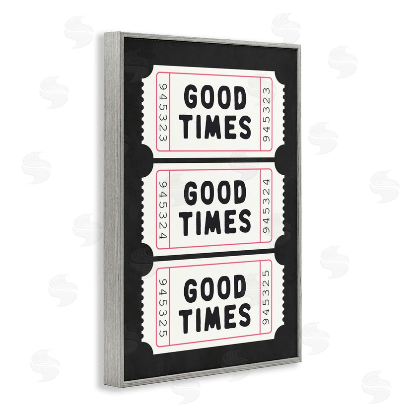 Lettered and Lined | Good Times Tickets on Black