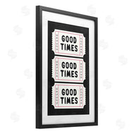 Lettered and Lined | Good Times Tickets on Black