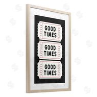Lettered and Lined | Good Times Tickets on Black