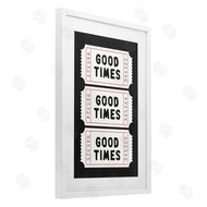Lettered and Lined | Good Times Tickets on Black