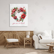 Lettered and Lined | So Loved Romantic Heart Wreath