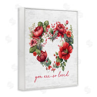 Lettered and Lined | So Loved Romantic Heart Wreath