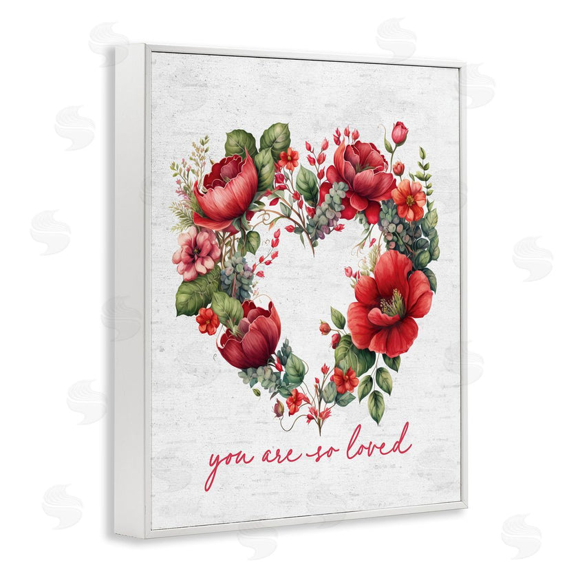 Lettered and Lined | So Loved Romantic Heart Wreath