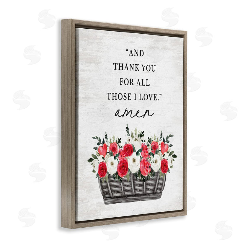 Lettered and Lined | Thank You For Those I Love Prayer