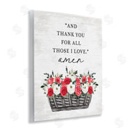 Lettered and Lined | Thank You For Those I Love Prayer