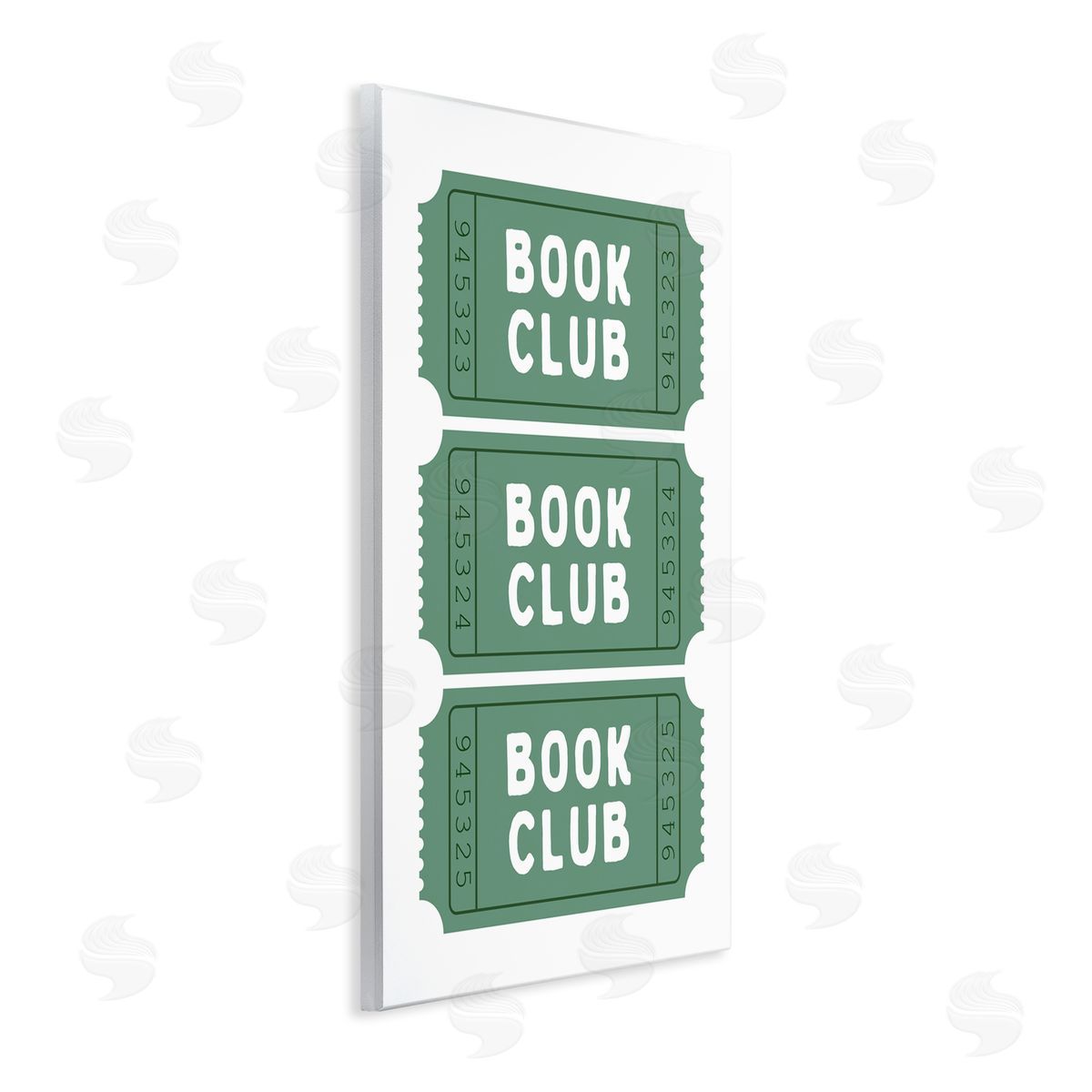 Lettered and Lined Green Book Club Tickets Wall Plaque Art Print