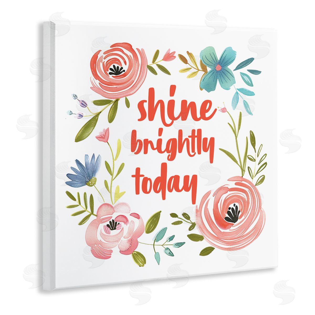 Lettered and Lined Shine Brightly Today Wall Plaque Art Print