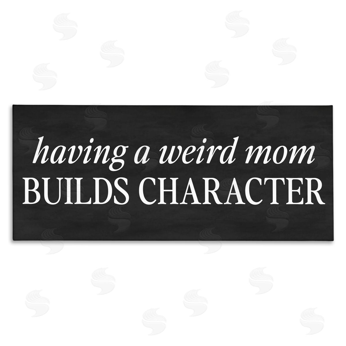 Lettered and Lined Weird Mom Builds Character Canvas Wall Art Print