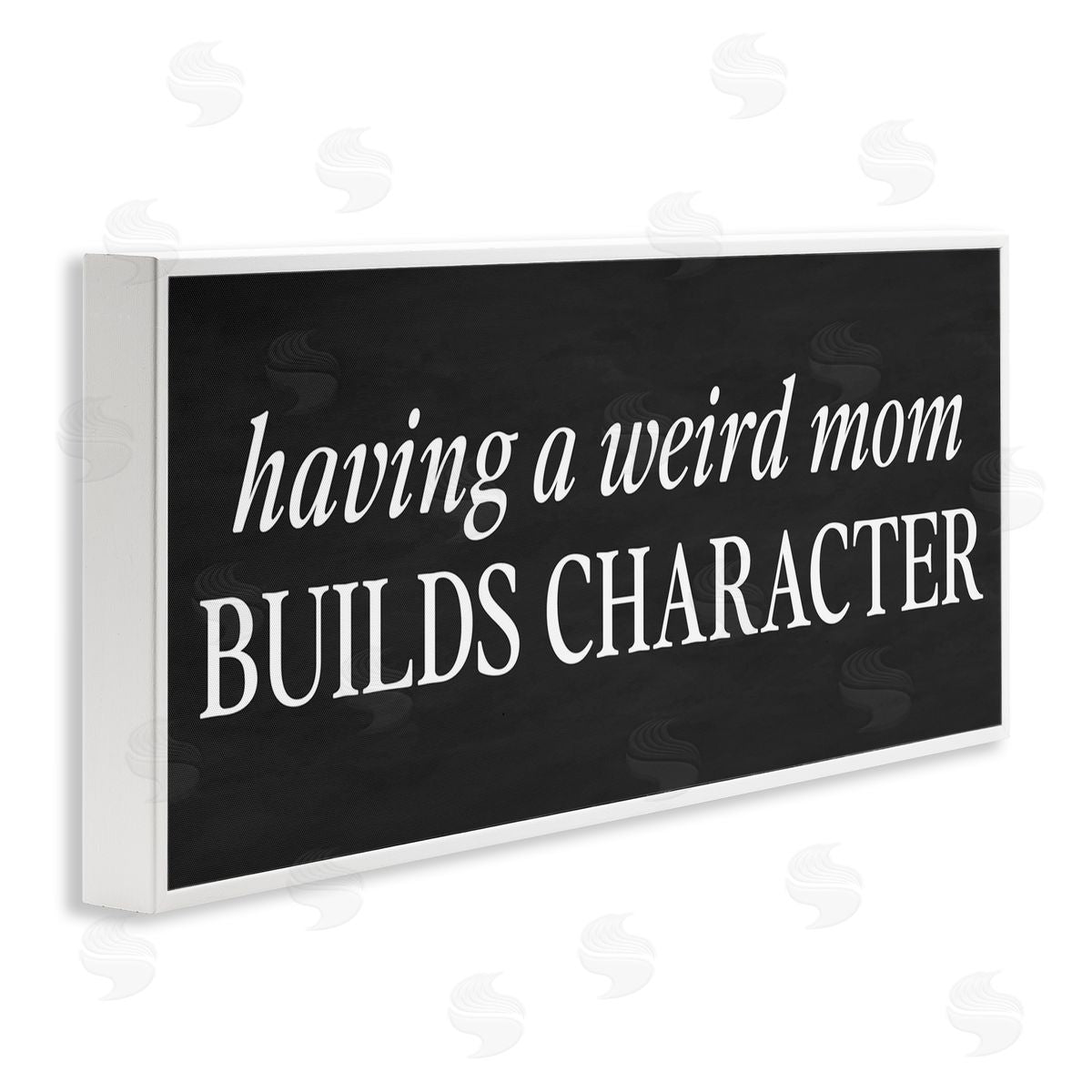 Lettered and Lined Weird Mom Builds Character White Frame Giclee Art Print
