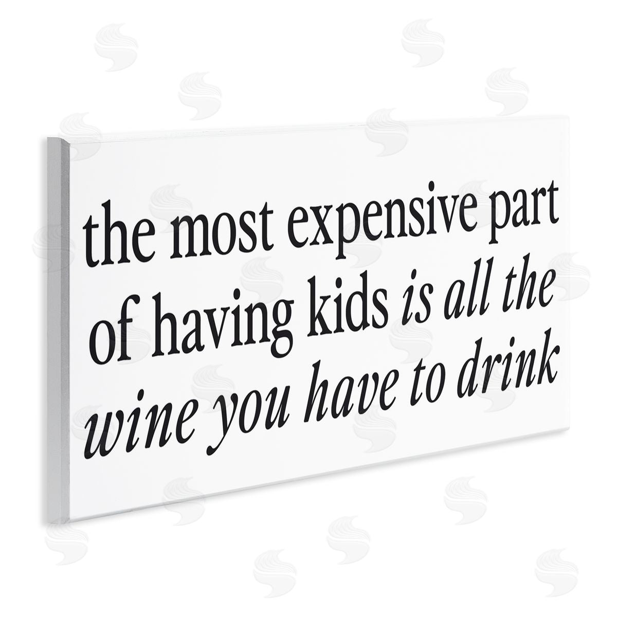 Lettered and Lined Expensive Kids Funny Wine Humor Wall Plaque Art Print