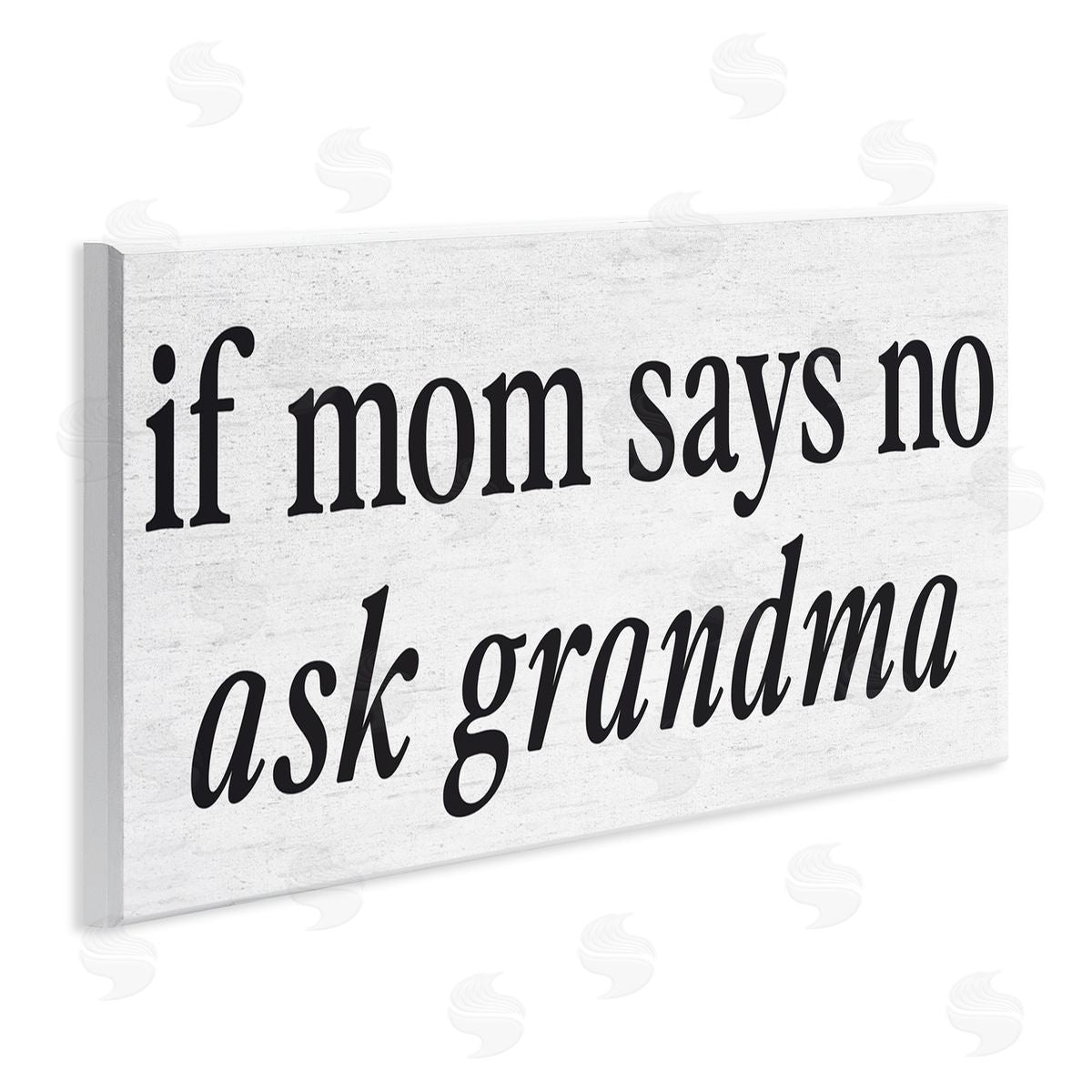Lettered and Lined Ask Grandma Family Phrase Wall Plaque Art Print