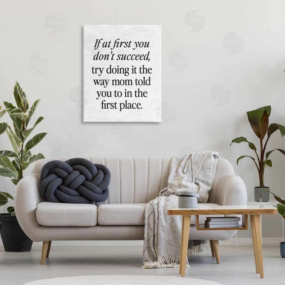 Lettered and Lined The Way Mom Told You Advice Printed Wall Art in Room
