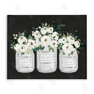 Lettered and Lined | Floral Farmhouse Jars Trio