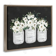 Lettered and Lined | Floral Farmhouse Jars Trio