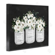Lettered and Lined | Floral Farmhouse Jars Trio