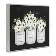 Lettered and Lined | Floral Farmhouse Jars Trio