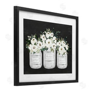 Lettered and Lined | Floral Farmhouse Jars Trio