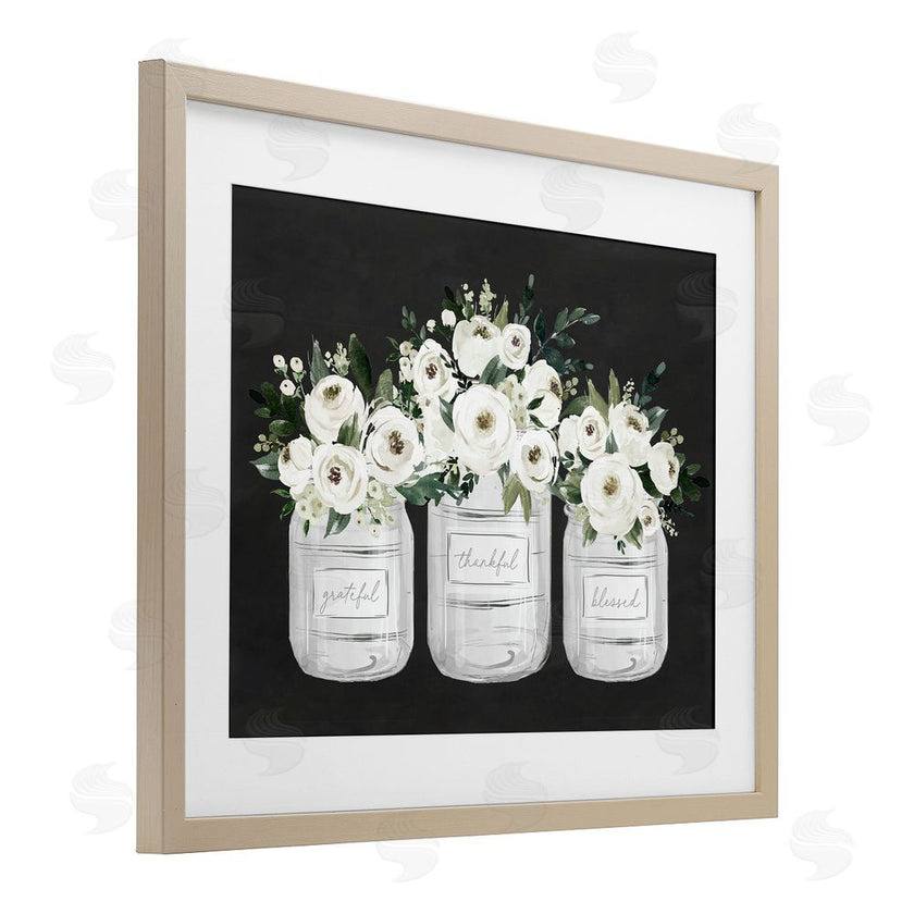 Lettered and Lined | Floral Farmhouse Jars Trio