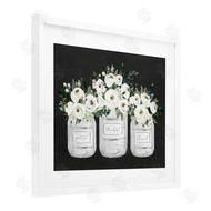 Lettered and Lined | Floral Farmhouse Jars Trio
