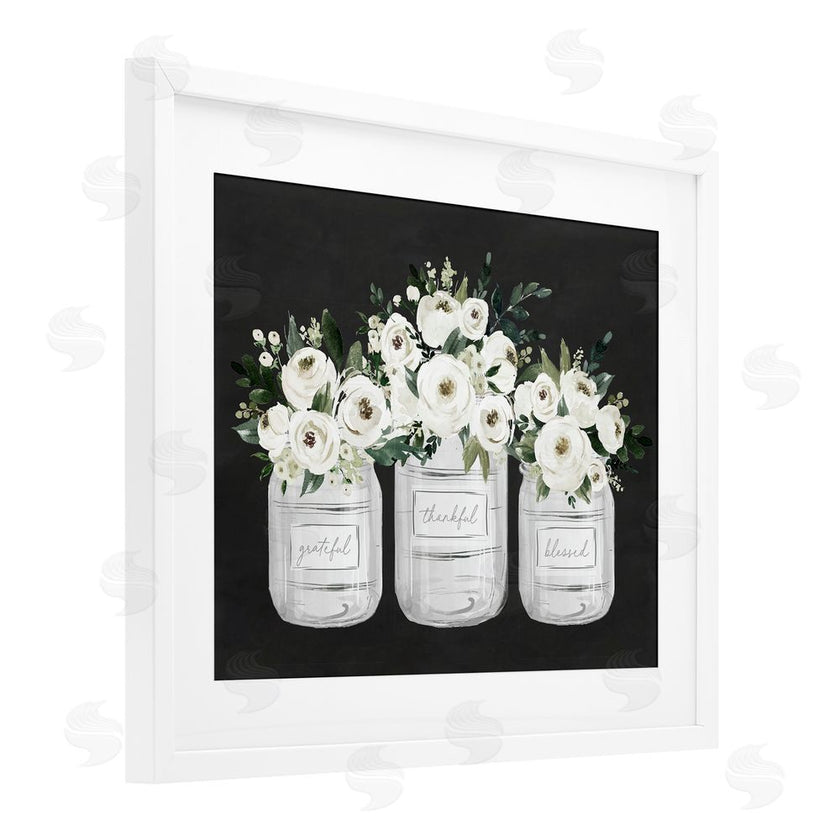 Lettered and Lined | Floral Farmhouse Jars Trio