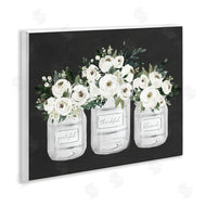 Lettered and Lined | Floral Farmhouse Jars Trio
