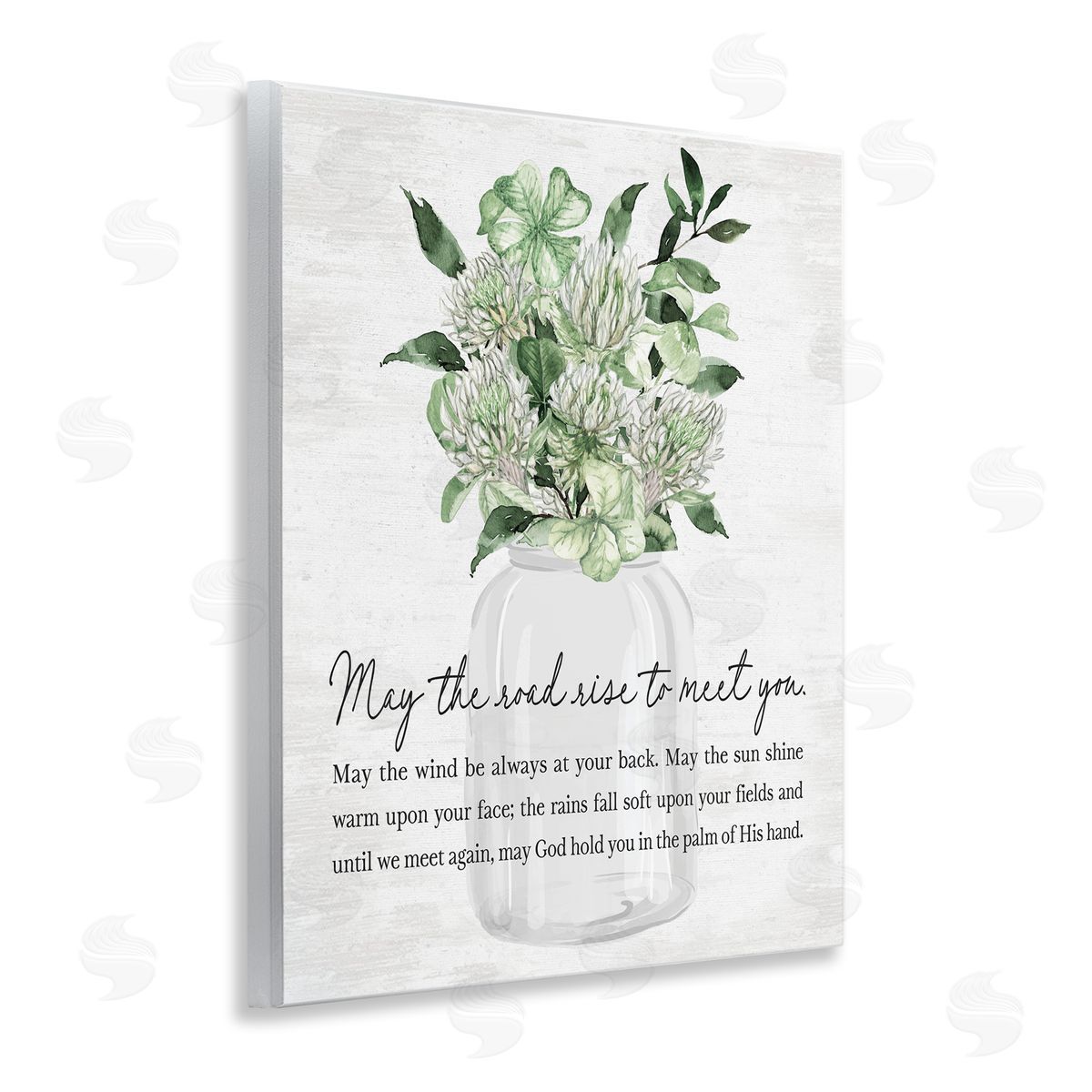 Lettered and Lined Uplifting Spring Blessing Wall Plaque Art Print
