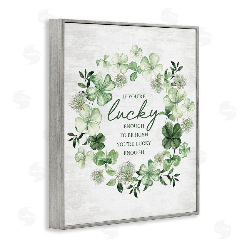 Lettered and Lined | Lucky To Be Irish Wreath