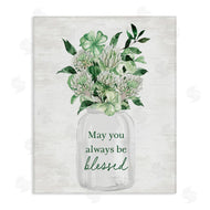 Lettered and Lined | Be Blessed Lucky Spring Flowers