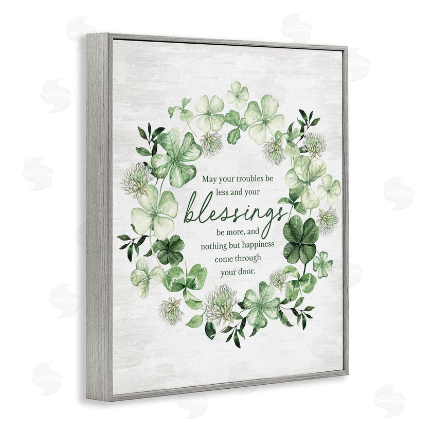 Lettered and Lined | Troubles Less & Blessings More Wreath
