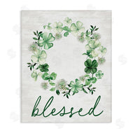 Lettered and Lined | Blessed with Spring Clover Wreath