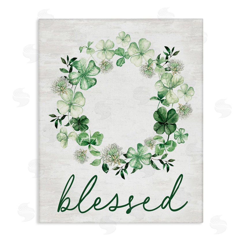 Lettered and Lined | Blessed with Spring Clover Wreath