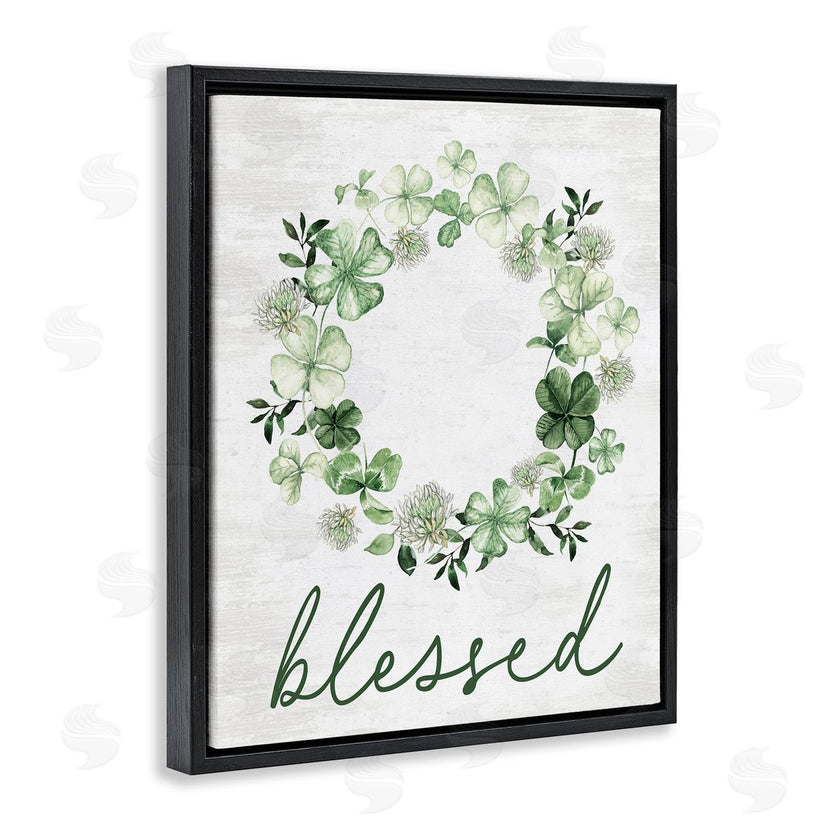 Lettered and Lined | Blessed with Spring Clover Wreath