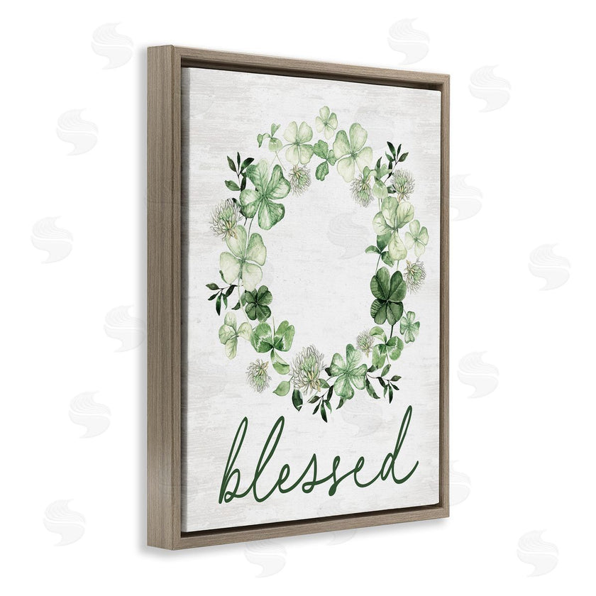 Lettered and Lined | Blessed with Spring Clover Wreath