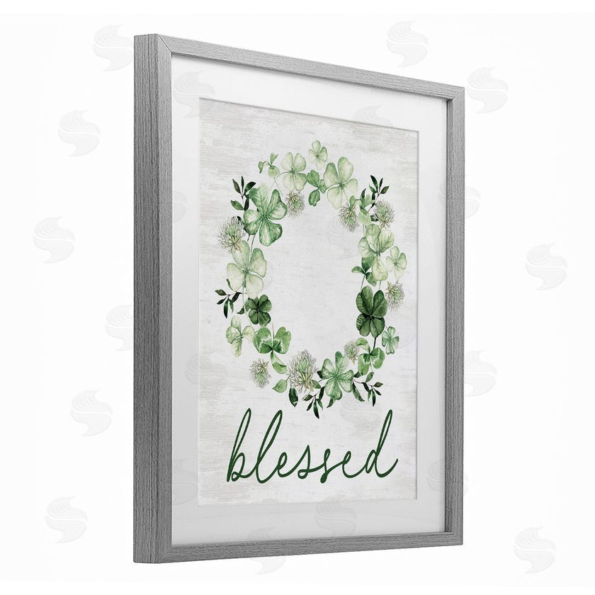 Lettered and Lined | Blessed with Spring Clover Wreath