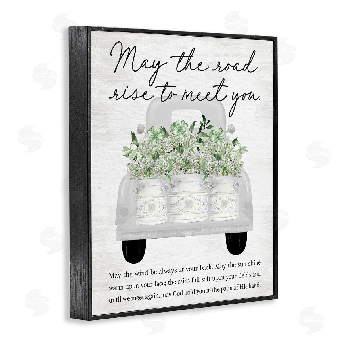 Lettered and Lined May Road Rise To Meet You Black Framed Giclee Art Print