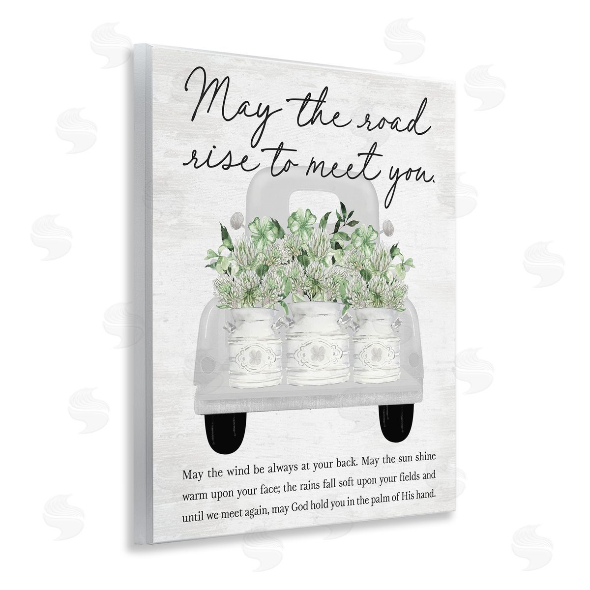 Lettered and Lined May Road Rise To Meet You Wall Plaque Art Print