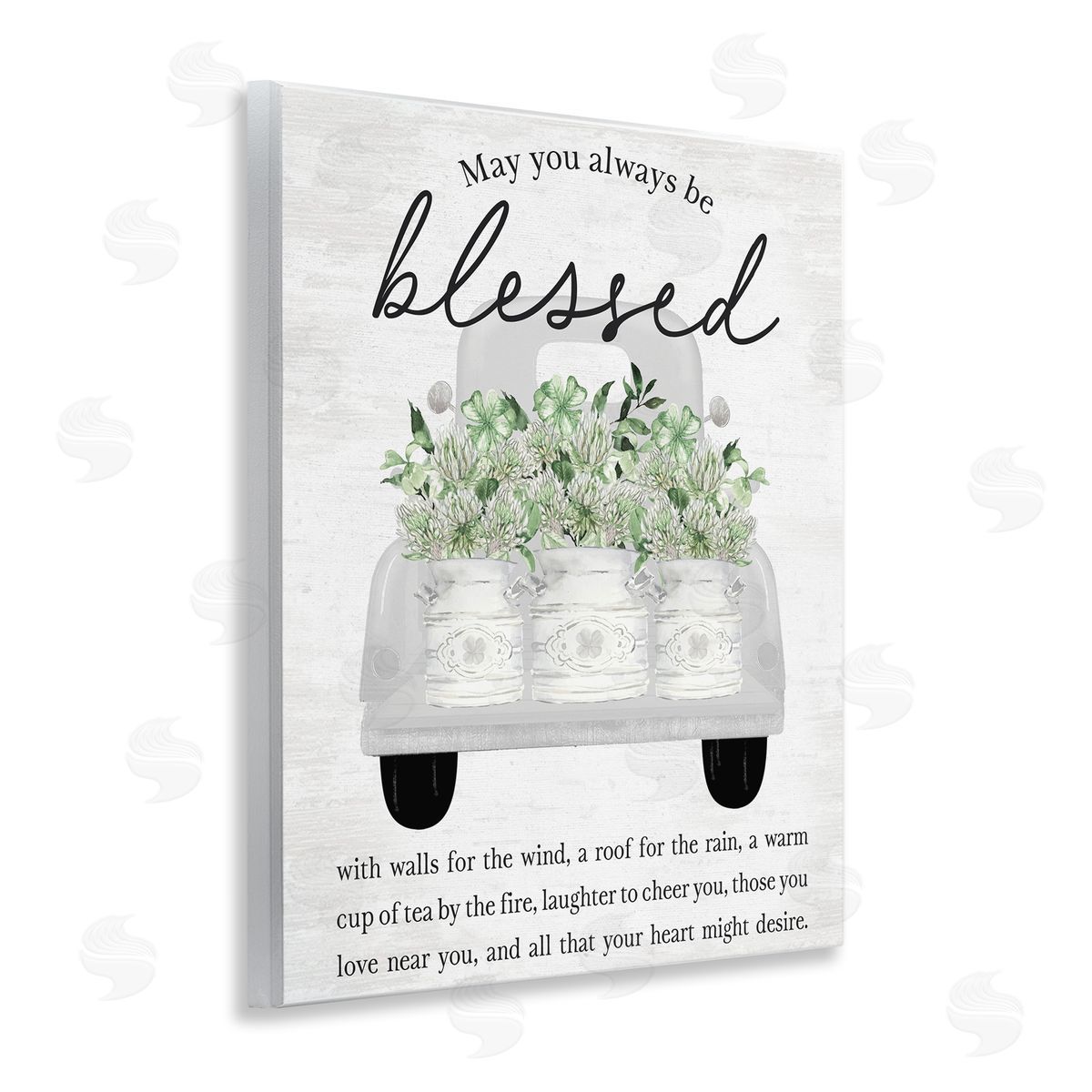 Lettered and Lined Always Be Blessed Spring Florals Wall Plaque Art Print