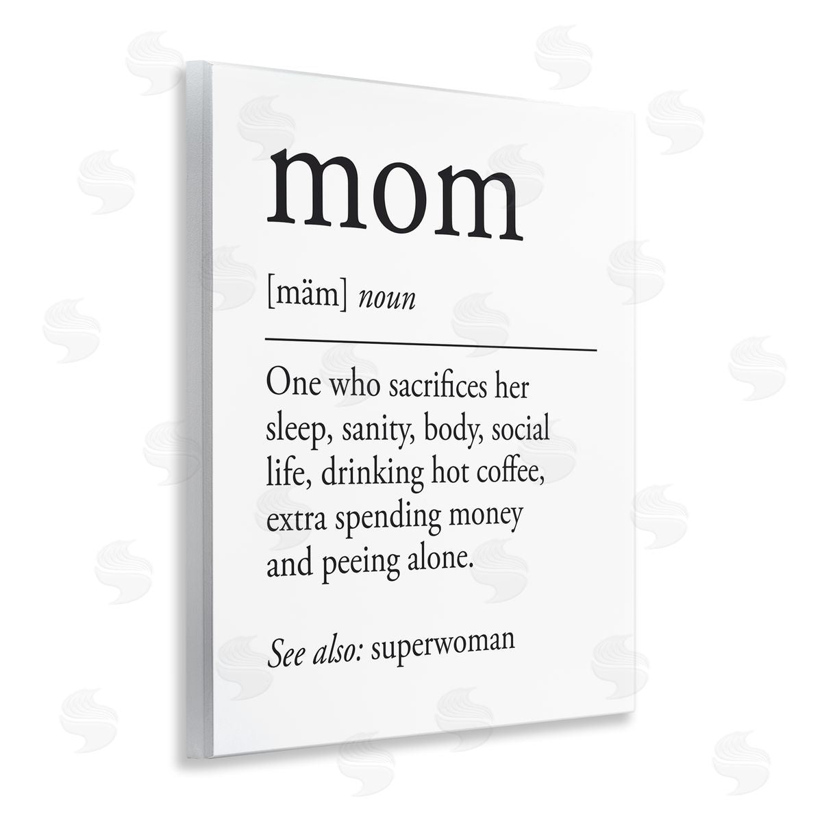 Lettered and Lined Mom Definition Love & Sacrifice Wall Plaque Art Print