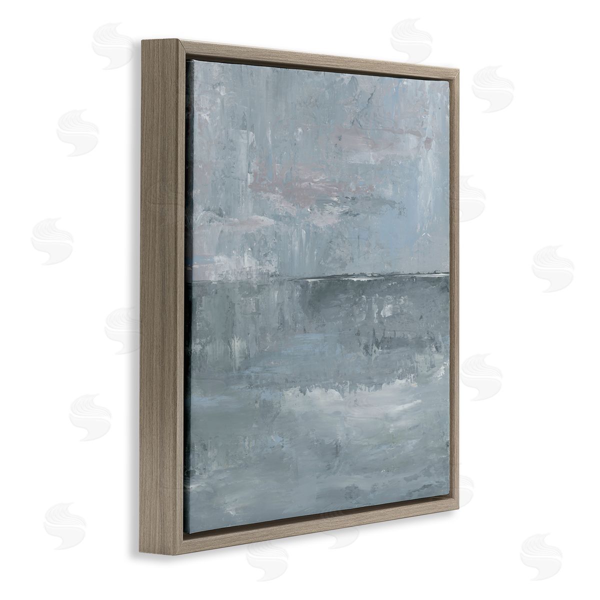 Kristen Dalpiaz Slate Tones Abstract Brown Floating Frame Canvas Art Print