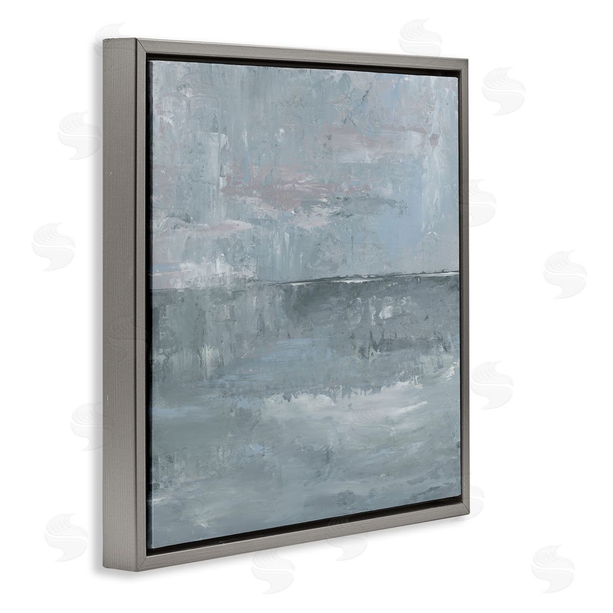 Kristen Dalpiaz Slate Tones Abstract Gray Floating Frame Canvas Art Print
