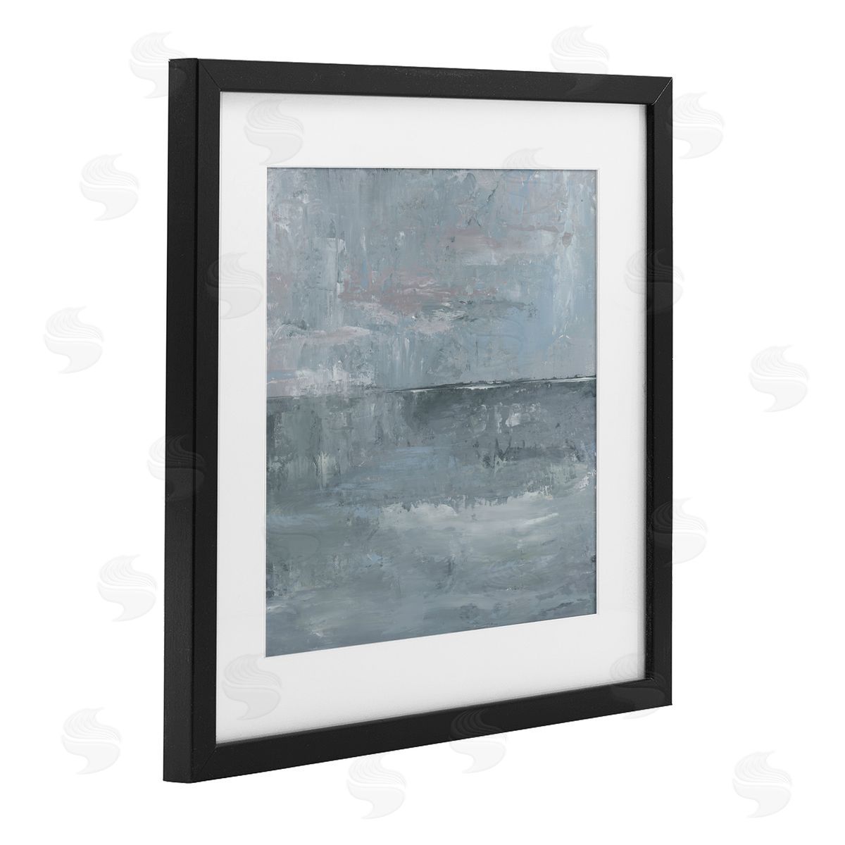 Kristen Dalpiaz Slate Tones Abstract Black Framed Print Under Glass Art