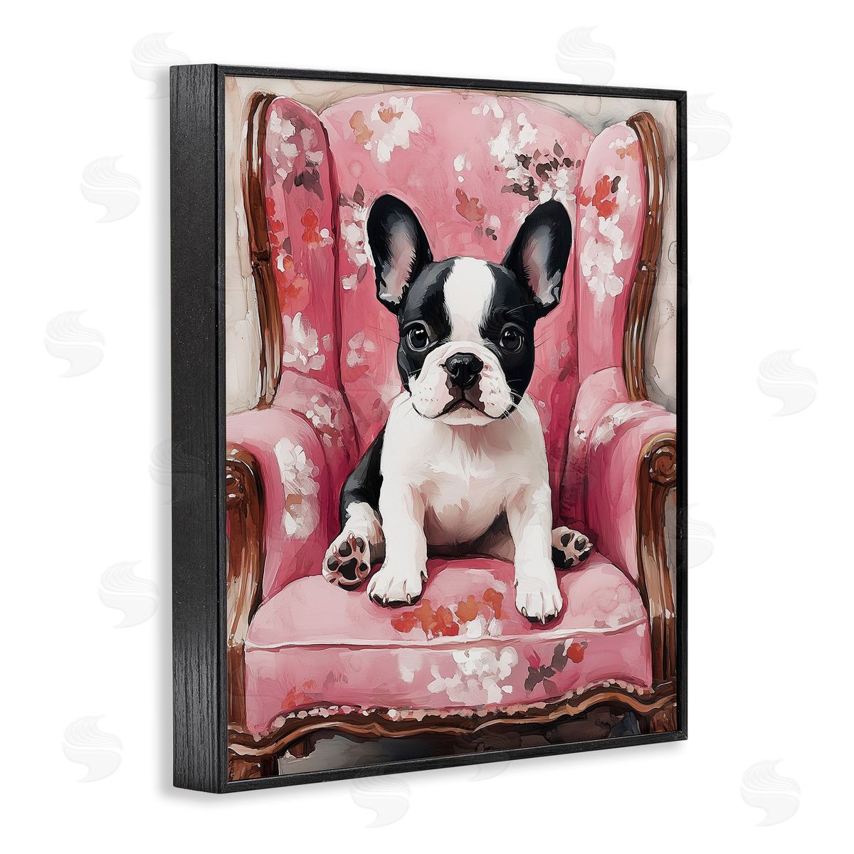 Annabelle Hall Sweetest Dog Frenchie Black Framed Giclee Art Print