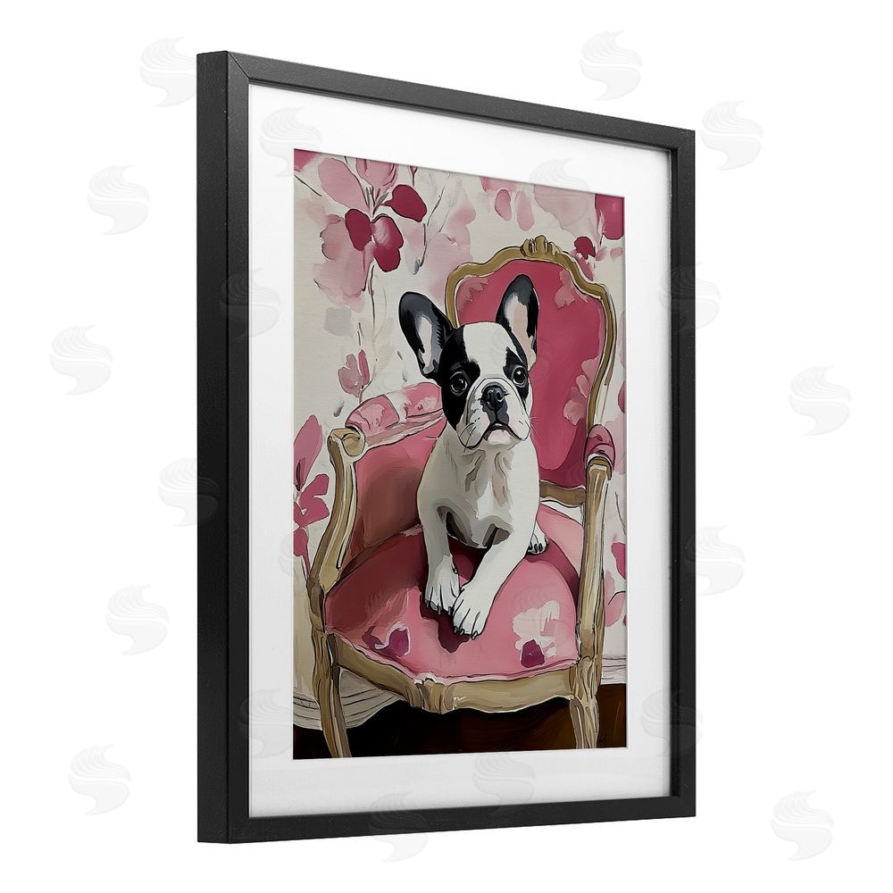 Annabelle Hall Sweetest Dog Perched Black Framed Print Under Glass Art