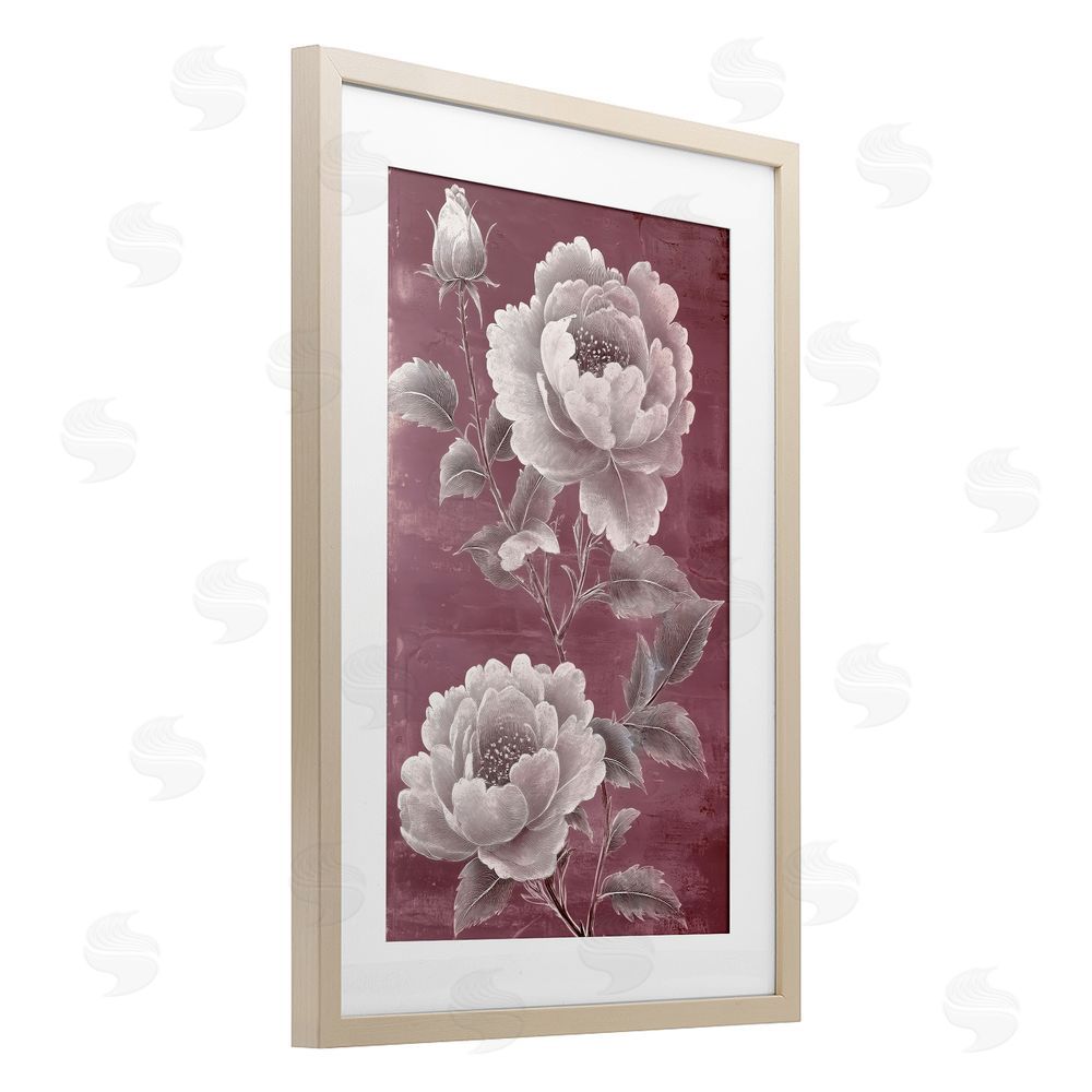 Annabelle Hall Chambermaid Rose Blossoms Birch Framed Print Under Glass Art