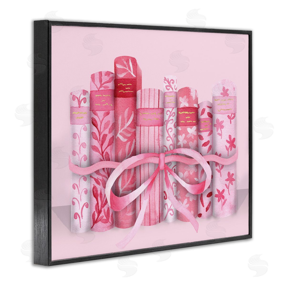 Nina Jacobs Pastel Pink Book Lovers Black Framed Giclee Art Print