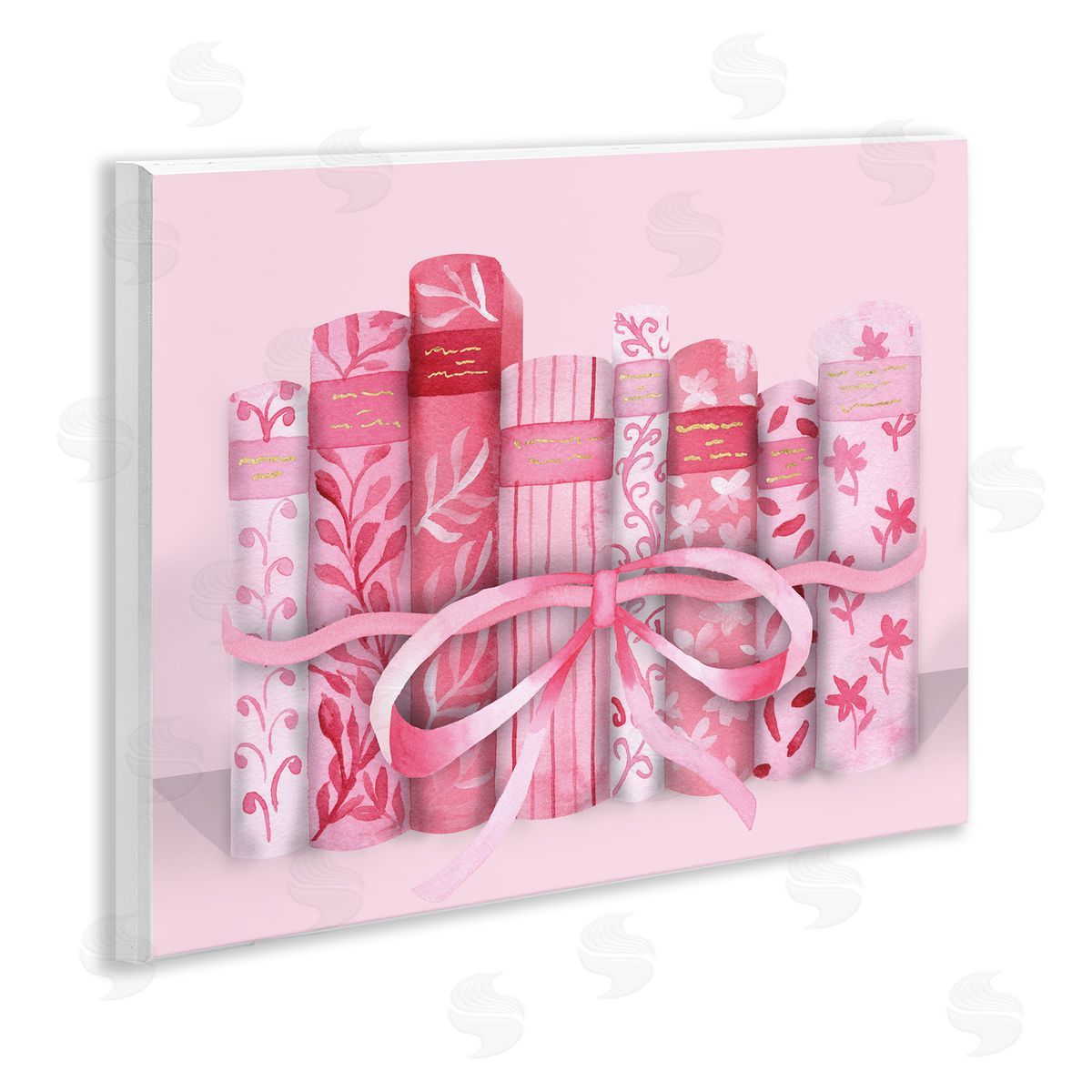 Nina Jacobs Pastel Pink Book Lovers Wall Plaque Art Print